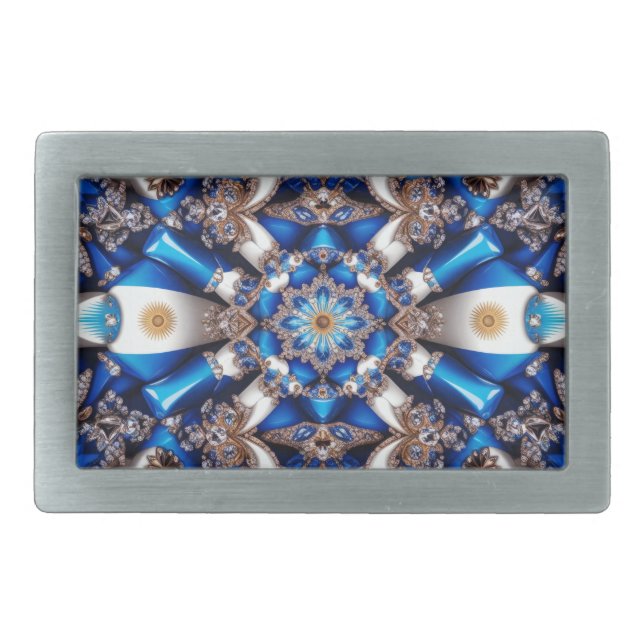 Belt Buckle with Argentinian Colors Design (Front)