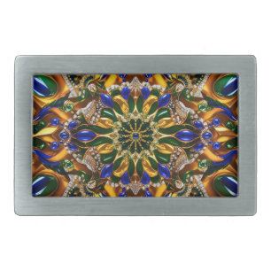 Belt Buckle with Brazil Colors Design