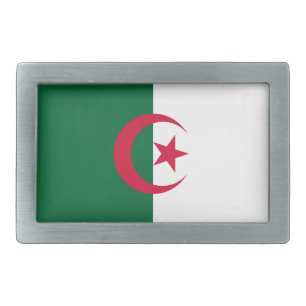 Belt Buckle with Flag of Algeria