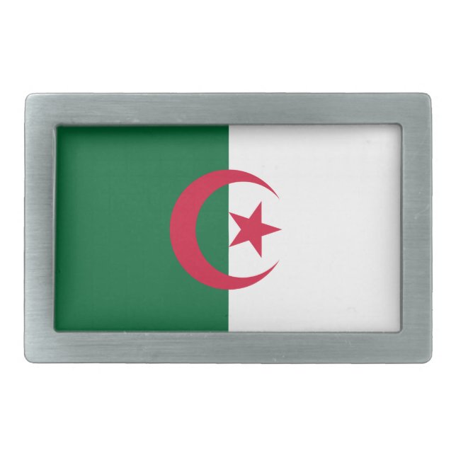 Belt Buckle with Flag of Algeria (Front)