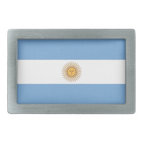 Belt Buckle with Flag of Argentina