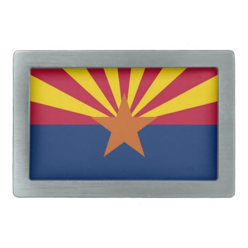 Belt Buckle with Flag of Arizona State