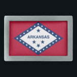 Belt Buckle with Flag of Arkansas State<br><div class="desc">Add a touch of Arkansas pride to your wardrobe with our belt buckle featuring the flag of Arkansas! This striking belt buckle showcases the Arkansas flag’s unique diamond and star design on a bold red, white, and blue background. It’s a stylish way to celebrate your Arkansas heritage while making a...</div>