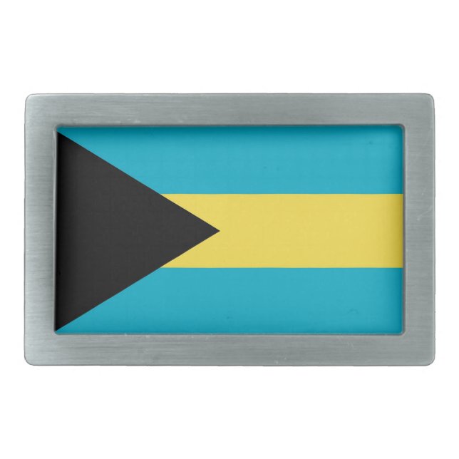 Belt Buckle with Flag of Bahamas (Front)