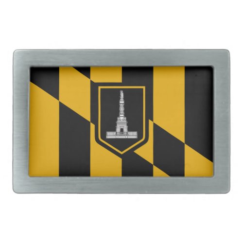Belt Buckle with Flag of Baltimore City USA
