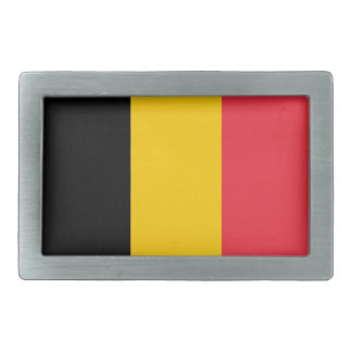Belt Buckle with Flag of Belgium
