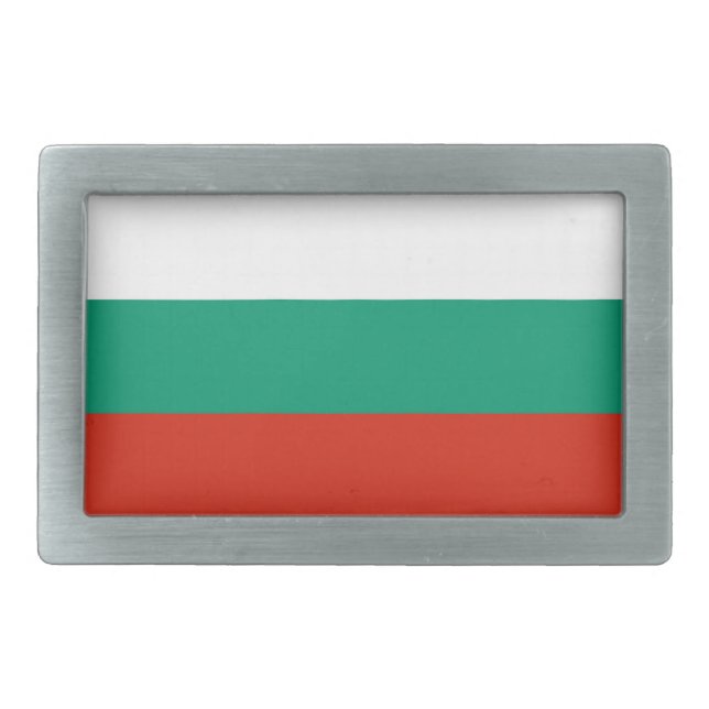 Belt Buckle with Flag of Bulgaria (Front)