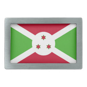Belt Buckle with Flag of Burundi