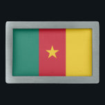 Belt Buckle with Flag of Cameroon<br><div class="desc">Showcase your national pride with every outfit by wearing this bold and stylish belt buckle featuring the flag of Cameroon. The vibrant green, red, and yellow stripes, accented with the central yellow star, are beautifully displayed on a high-quality buckle that makes a strong patriotic statement. Whether you're attending a cultural...</div>