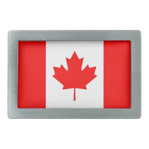 Belt Buckle with Flag of Canada