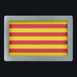 Belt Buckle with Flag of Catalonia<br><div class="desc">Showcase your patriotic spirit with this striking belt buckle featuring the iconic Flag of Catalonia! This bold accessory proudly displays the red and yellow stripes of the Senyera, representing the rich cultural heritage and distinct identity of Catalonia. Whether you're dressing up for a cultural event, parade, or simply want to...</div>