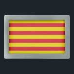 Belt Buckle with Flag of Catalonia<br><div class="desc">Showcase your patriotic spirit with this striking belt buckle featuring the iconic Flag of Catalonia! This bold accessory proudly displays the red and yellow stripes of the Senyera, representing the rich cultural heritage and distinct identity of Catalonia. Whether you're dressing up for a cultural event, parade, or simply want to...</div>