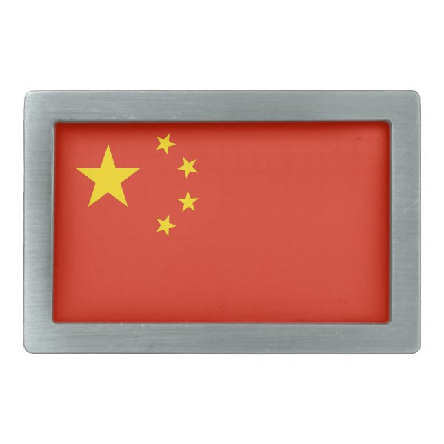Belt Buckle with Flag of China (Front)