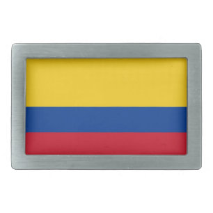 Belt Buckle with Flag of Colombia