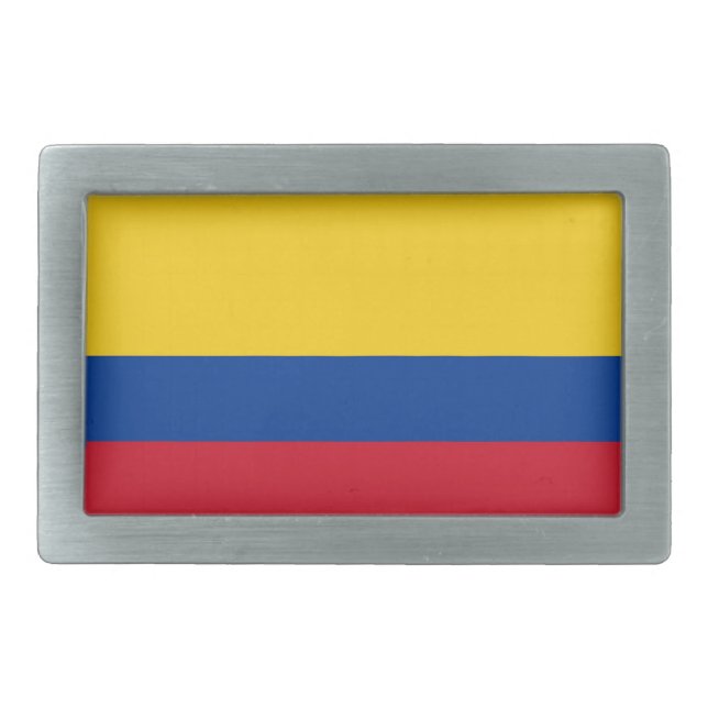 Belt Buckle with Flag of Colombia (Front)