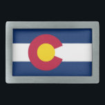 Belt Buckle with Flag of Colorado State<br><div class="desc">Elegant Belt Buckle with Flag of Colorado. United States of America. This product its customizable.</div>