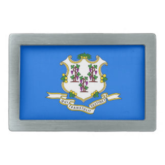 Belt Buckle with Flag of Connecticut State