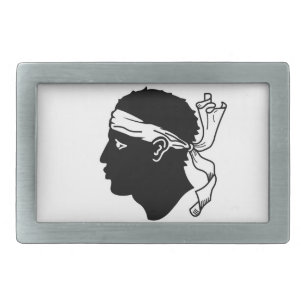 Belt Buckle with Flag of Corsica