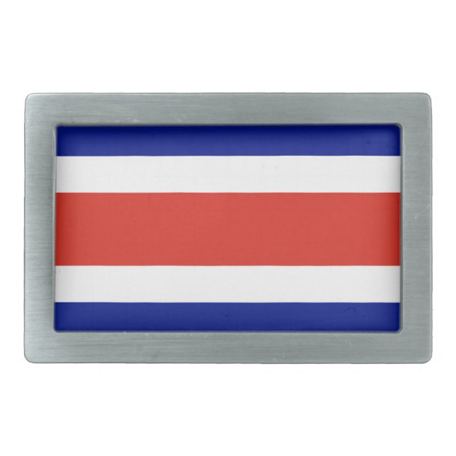 Belt Buckle with Flag of Costa Rica (Front)