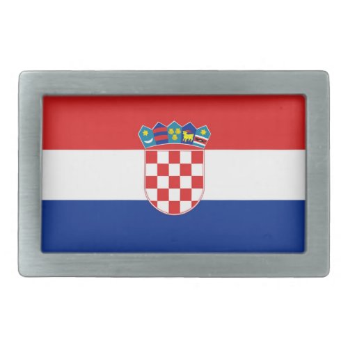 Belt Buckle with Flag of Croatia
