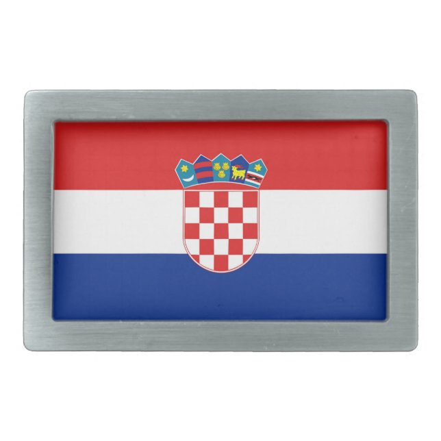 Belt Buckle with Flag of Croatia (Front)