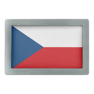 Belt Buckle with Flag of Czechia