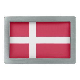 Belt Buckle with Flag of Denmark