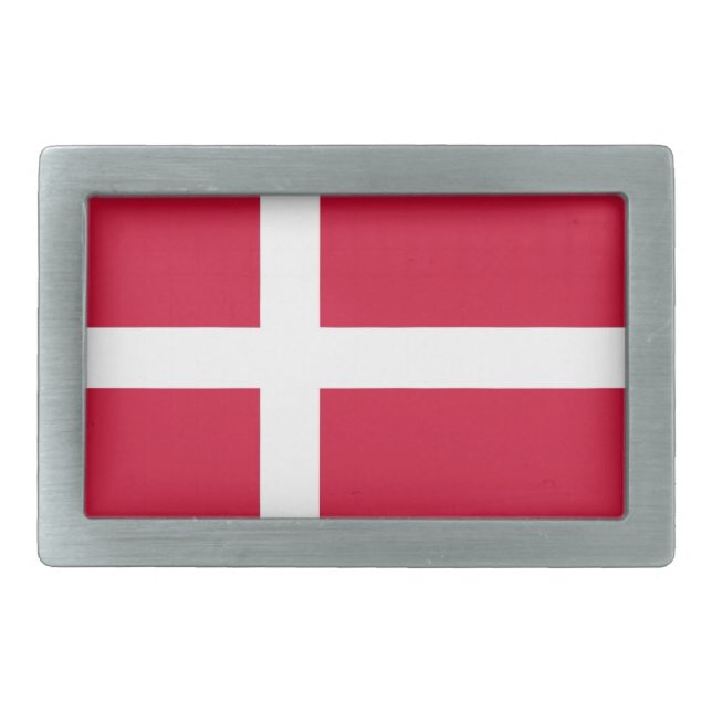 Belt Buckle with Flag of Denmark (Front)