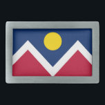Belt Buckle with Flag of Denver, Colorado State<br><div class="desc">Elevate your style with a touch of city pride using our belt buckle featuring the flag of Denver! This eye-catching belt buckle combines functionality with the iconic elements of the Denver flag, showcasing its vibrant colors and distinctive design. The bold flag pattern adds a personal and stylish touch to your...</div>