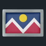 Belt Buckle with Flag of Denver, Colorado State<br><div class="desc">Elevate your style with a touch of city pride using our belt buckle featuring the flag of Denver! This eye-catching belt buckle combines functionality with the iconic elements of the Denver flag, showcasing its vibrant colors and distinctive design. The bold flag pattern adds a personal and stylish touch to your...</div>