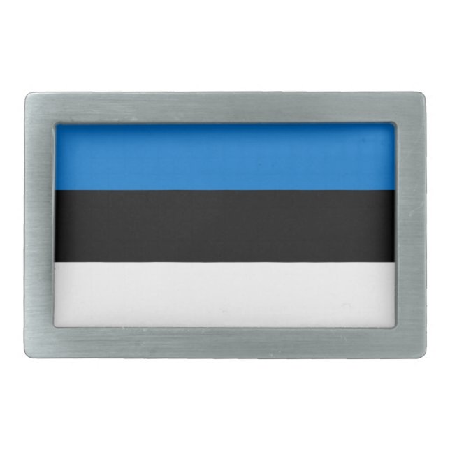 Belt Buckle with Flag of Estonia (Front)
