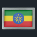 Belt Buckle with Flag of Ethiopia<br><div class="desc">This eye-catching belt buckle featuring the Flag of Ethiopia is a bold statement piece that adds a patriotic touch to any outfit. Showcasing the vibrant green, yellow, and red colors with the iconic emblem at the center, this belt buckle is perfect for those who take pride in Ethiopia’s rich history...</div>