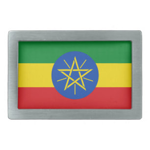 Belt Buckle with Flag of Ethiopia