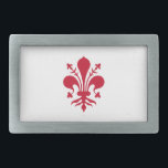 Belt Buckle with Flag of Florence, Italy<br><div class="desc">Add a bold statement of Italian pride to your outfit with our Belt Buckle featuring the flag of Florence, Italy! This striking belt buckle showcases the iconic red fleur-de-lis emblem on a crisp white background—Florence’s historic symbol of strength, elegance, and Tuscan heritage. Perfect for adding a meaningful cultural touch to...</div>