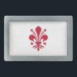 Belt Buckle with Flag of Florence, Italy<br><div class="desc">Add a bold statement of Italian pride to your outfit with our Belt Buckle featuring the flag of Florence, Italy! This striking belt buckle showcases the iconic red fleur-de-lis emblem on a crisp white background—Florence’s historic symbol of strength, elegance, and Tuscan heritage. Perfect for adding a meaningful cultural touch to...</div>