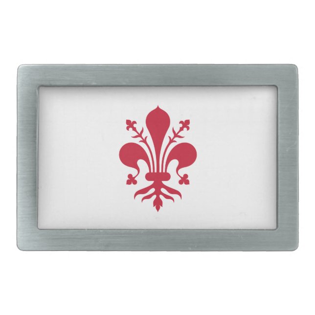 Belt Buckle with Flag of Florence, Italy (Front)