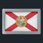 Belt Buckle with Flag of Florida State<br><div class="desc">Celebrate the Sunshine State with this stylish belt buckle featuring the flag of Florida! Crafted from durable materials, this belt buckle showcases the iconic elements of the Florida state flag, including the state seal set against a red saltire on a white background. Perfect for adding a touch of Florida pride...</div>