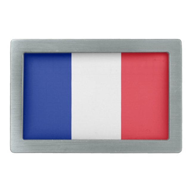 Belt Buckle with Flag of France (Front)