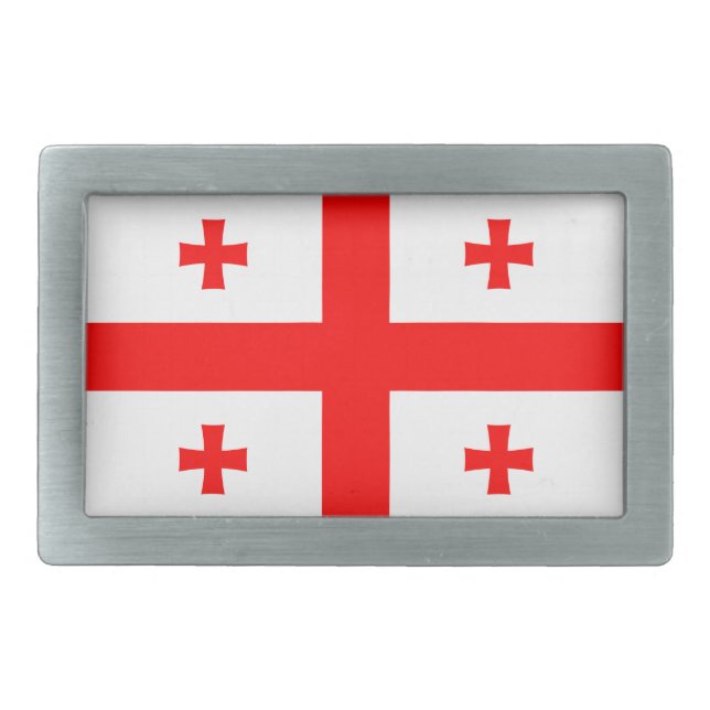Belt Buckle with Flag of Georgia (Front)