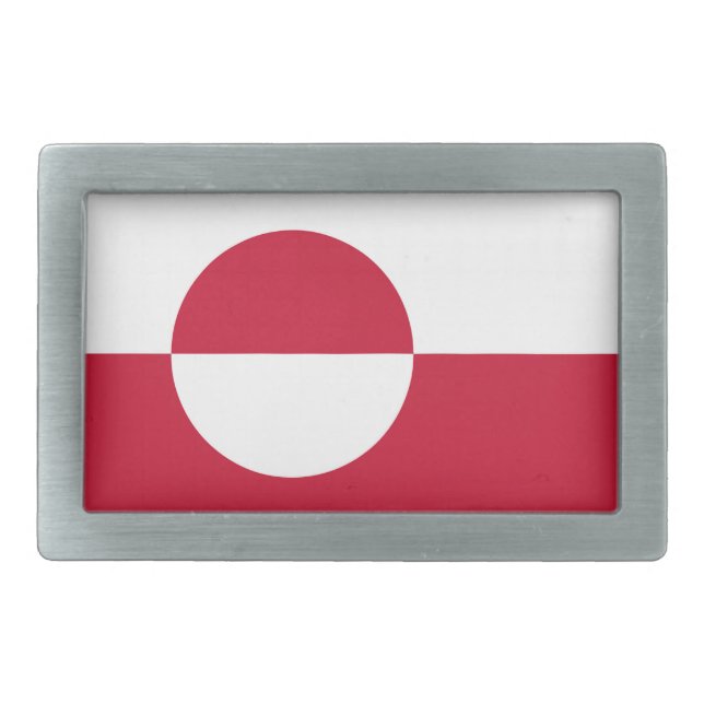 Belt Buckle with Flag of Greenland (Front)