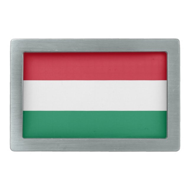 Belt Buckle with Flag of Hungary (Front)