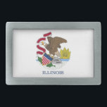Belt Buckle with Flag of Illinois State<br><div class="desc">Add a touch of Illinois pride to your outfit with our exclusive belt buckle featuring the flag of Illinois! Crafted with meticulous attention to detail, this belt buckle is more than just a functional accessory; it’s a celebration of Illinois's heritage and cultural pride. The elegant design proudly showcases the iconic...</div>