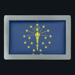 Belt Buckle with Flag of Indiana State<br><div class="desc">Add a touch of Indiana pride to your outfit with our exclusive belt buckle featuring the flag of Indiana! Crafted with meticulous attention to detail, this belt buckle is more than just a functional accessory; it’s a celebration of Indiana’s heritage and cultural pride. The elegant design proudly showcases the iconic...</div>