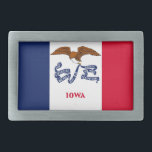 Belt Buckle with Flag of Iowa State<br><div class="desc">Showcase your Iowa pride with our distinctive belt buckle featuring the flag of Iowa! This belt buckle is more than just a practical accessory; it’s a celebration of Iowa’s rich heritage and cultural identity. The design prominently displays the iconic Iowa state flag, making it a standout piece that adds a...</div>