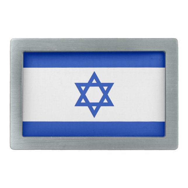 Belt Buckle with Flag of Israel (Front)