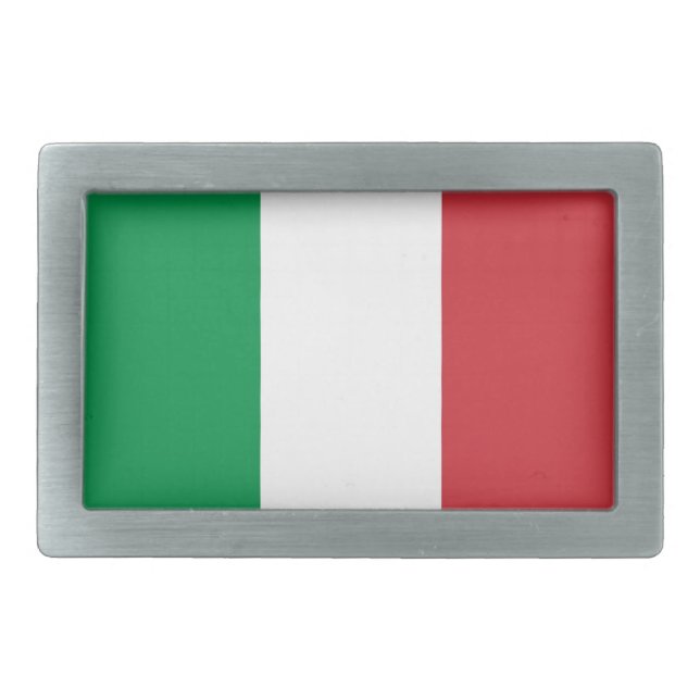 Belt Buckle with Flag of Italy (Front)