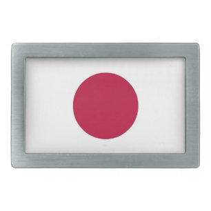 Belt Buckle with Flag of Japan