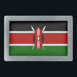 Belt Buckle with Flag of Kenya<br><div class="desc">Show off your Kenyan pride with our stylish belt buckle featuring the flag of Kenya! This unique belt buckle is a perfect blend of functionality and cultural representation. The bold and vibrant design showcases the iconic Kenyan flag, making it a standout accessory for any outfit. Whether dressing up or adding...</div>