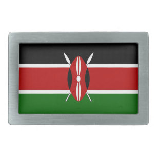 Belt Buckle with Flag of Kenya