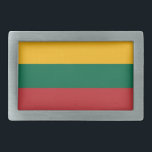 Belt Buckle with Flag of Lithuania<br><div class="desc">Add a bold statement of Lithuanian pride to your wardrobe with this exclusive belt buckle featuring the flag of Lithuania! Crafted with precision, this belt buckle proudly displays the vibrant colors of Lithuania’s national flag—yellow, green, and red. The dynamic design makes this accessory not only a functional item but also...</div>